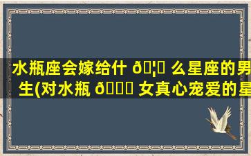 水瓶座会嫁给什 🦈 么星座的男生(对水瓶 🍁 女真心宠爱的星座男)
